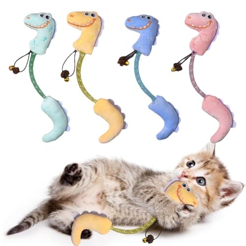 Dinosaurier-Katzenspielzeug für Kätzchen, Beißspielzeug, Katzenspielzeug für Indoor-Katzen, Katzenminze-Spielzeug für Katzen, Kauspielzeug, Kätzchen-Spielzeug Dinosaurier-Katzenspielzeug für Kätzchen, Beißspielzeug, Katzenspielzeug für Indoor-Katzen, Katzenminze-Spielzeug für Katzen, Kauspielzeug, Kätzchen-Spielzeug von Generisch
