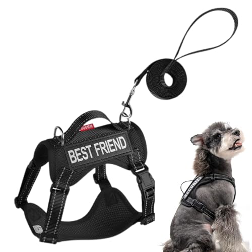 Dog Harness Set, Adjustable Escape Proof Cat Chest Harness, M/L Size, Anti-Escape Reflective Strip, Training Collar, Soft Pet Supplies for Large and Medium Dogs, Travel Safety von Generisch
