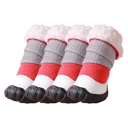 Dog Snow Boots, Warm Boots, Cold Weather Dog Shoes, Anti-Slip Dog Shoes, Waterproof Dog Booties, Dog Boots for Snow, Perfect for Protecting Your Pet’s Paws Snow, During Hiking, Beach Walks von Generisch