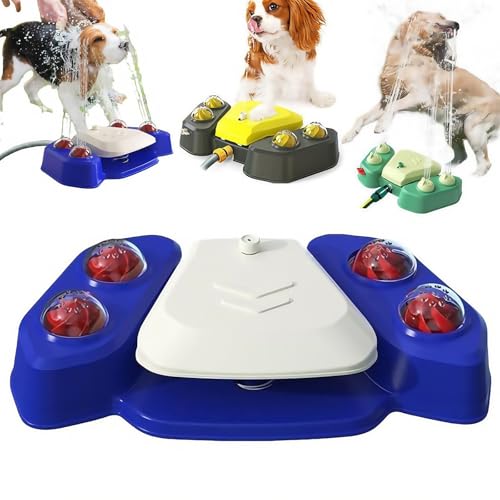 Dog Sprinkler Paw Activated, Paw-Activated Large Dog Water Fountain with Adjustable Spray Pet Water Toy, Doց Sprinkler for Outdoor, Outside Doց Sprinkle𝗋 Toy for Play and Drinking (Blue) von Generisch