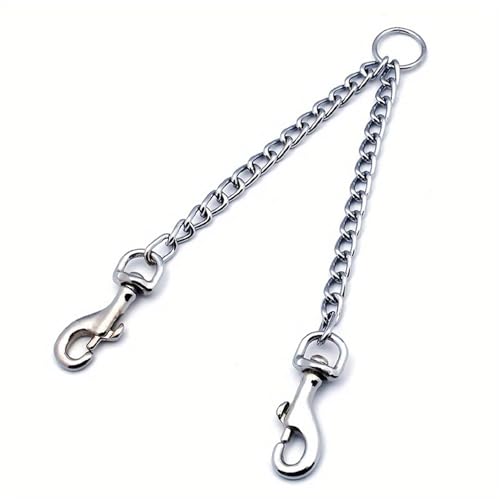 Doppelleine für Hundeleine, Edelstahl, Doppelkette, 40 cm von Generisch