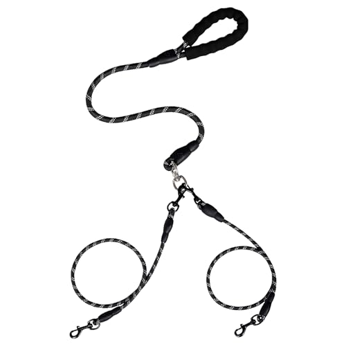 Double Dog Cable | Verhedderungsfreies Reflexionsklettertau | Geteiltes Tau Haustierzubehör Stoßdämpfend Für Spaziergänge Reisen Outdoor Kotbeutel von Generisch
