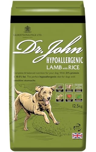 Dr John Hundefutter Trocken Trockenfutter 12,5 kg Hundetrockenfutter Lamm Mit Reis Futter Hypoallergen Für Ausgewachsene Hunde Und Senioren Aller Rassen Hypoallergenic von Generisch