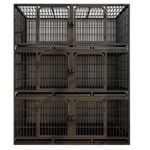 Dreilagiges Metall Haustier Laufstall für Katzen, Indoor Outdoor Tierhaus mit Trennwand, ideal für die Zucht und den Heimgebrauch Dreilagiges Metall Haustier Laufstall für Katzen, Indoor Outdoor Tierhaus mit Trennwand, ideal für die Zucht und den Heimgebrauch von Generisch