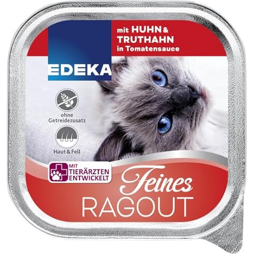 EDEKA Feines Ragout mit Huhn & Truthahn in Tomatensauce 100G (32 x 100g) von Generisch