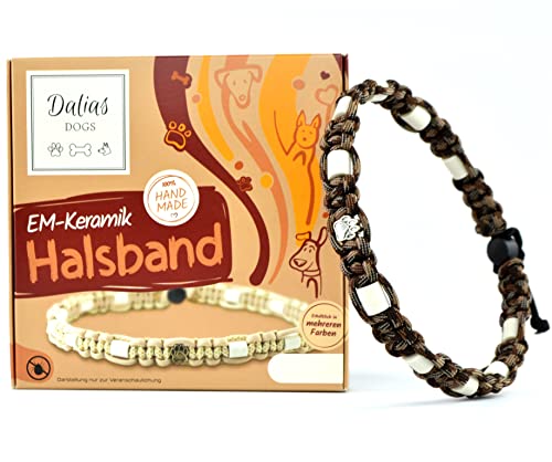 EM-Keramik-Halsband für Hunde & Katzen - Maßanfertigung EM-Band Original US-Paracord (21-30 cm, Camouflage) von Dalias Dogs