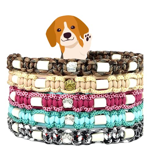 EM-Keramik-Halsband für Hunde & Katzen - Maßanfertigung EM-Band Original US-Paracord (Unter 20 cm, Camouflage) von Dalias Dogs