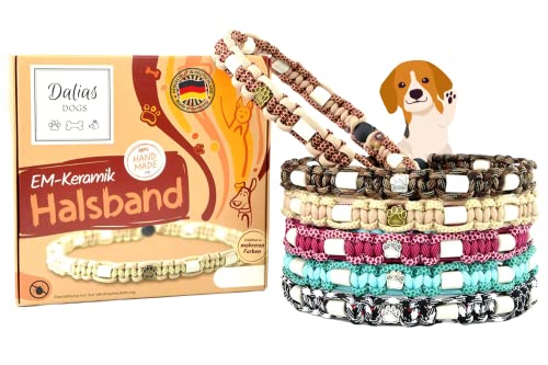 EM-Keramik-Halsband für Hunde & Katzen - Maßanfertigung EM-Band Original US-Paracord (Unter 20 cm, Mint) von Dalias Dogs