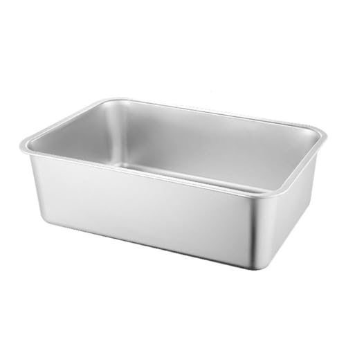 Edelstahl-Katzentoilette, halbgeschlossene Katzentoilette, extra groß, Spritztöpfchen, leicht zu reinigen, extra bedeckt, Kwitter, Edelstahl-Toilette, Toiletten-Set, extra Sitzbox, großer Zug Edelstahl-Katzentoilette, halbgeschlossene Katzentoilette, extra groß, Spritztöpfchen, leicht zu reinigen, extra bedeckt, Kwitter, Edelstahl-Toilette, Toiletten-Set, extra Sitzbox, großer Zug von Generisch