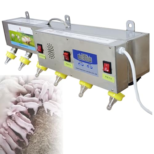 Edelstahl Tiermilch-Futterspender Wandmontage mit 6 Nippeln und Soundsimulation für Rinder, Schafe und Schweine Edelstahl Tiermilch-Futterspender Wandmontage mit 6 Nippeln und Soundsimulation für Rinder, Schafe und Schweine von Generisch