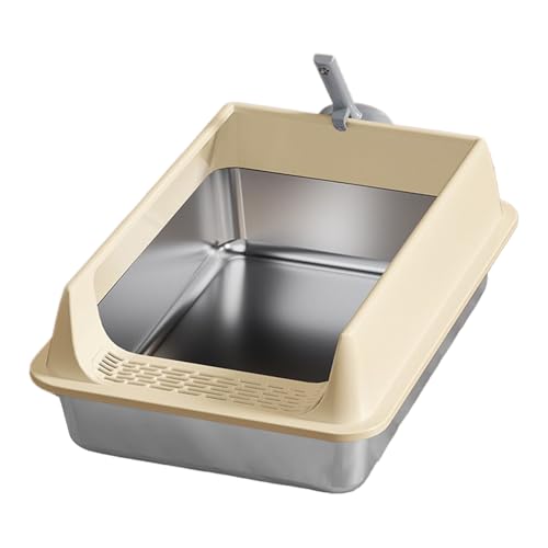Edelstahlkatze Katzentoilette, Katzenbox, leicht sauberes Müll, geräumiges Design, halbbörsennotierte Privatsphäre, 40x30x19 cm, für Schlafzimmer Wohnzimmer oder Wohnungen Edelstahlkatze Katzentoilette, Katzenbox, leicht sauberes Müll, geräumiges Design, halbbörsennotierte Privatsphäre, 40x30x19 cm, für Schlafzimmer Wohnzimmer oder Wohnungen von Generisch