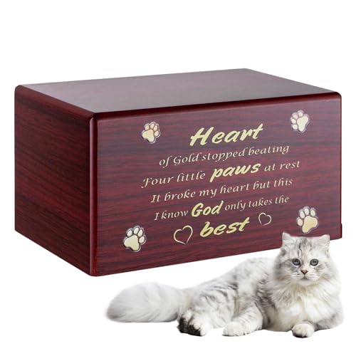 Einäscherungsbox für Hunde, elegante Schatulle für Haustiere, Hunde, Katzen, Kaninchen, Vögel, Asche, Box mit Tasche für Arbeitszimmer, Schlafzimmer, Wohnzimmer von Generisch