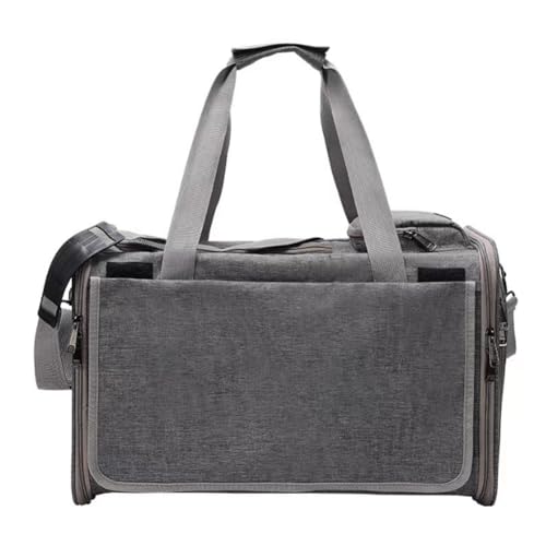 Eine Schulter Crossbody tragen Haustiertasche für den Gebrauch im Freien tragbar für Hunde und Katzen atmungsaktive Haustiertasche (grau) von Generisch