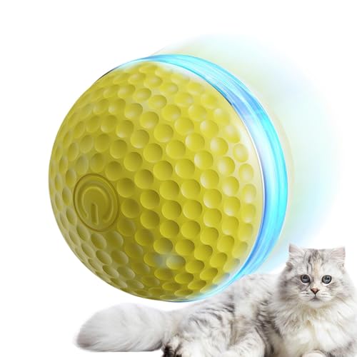 Elektrischer Katzenball | Intelligenter interaktiver Ball für Katze – extra langer Standby, Jagdhaustier, Kätzchenspielzeug für Training, und Schleifen von Generisch