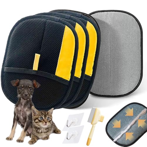 Elektrostatische Handschuhe Tierhaarentfernung, Wiederverwendbarer Tierhaarentfernungshandschuh für Katzen & Hunde, Doppelseitiger Tierhaarentferner Elektrostatische Handschuhe für Couch, Möbel Elektrostatische Handschuhe Tierhaarentfernung, Wiederverwendbarer Tierhaarentfernungshandschuh für Katzen & Hunde, Doppelseitiger Tierhaarentferner Elektrostatische Handschuhe für Couch, Möbel von Generisch