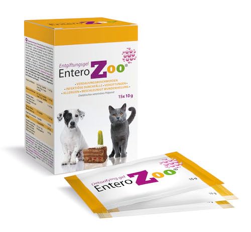 EnteroZoo Detoxikationsgel für Hunde, Katzen & Kleintiere – 15x10g Beutel – Bei Durchfall, Vergiftung & Allergien – Magen-Darm-Beruhigung, Toxinbindung & Regeneration von Generisch