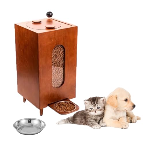 Erhöhter Futterspender aus Holz für 10 kg Hundefutter mit Edelstahlnapf, Haustier-Esstisch, bequeme Futterstation A S Erhöhter Futterspender aus Holz für 10 kg Hundefutter mit Edelstahlnapf, Haustier-Esstisch, bequeme Futterstation A S von Generisch