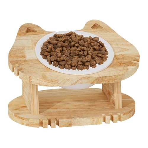 Erhöhter Katzennapf mit Ständer, um 15 ° geneigte Katzennäpfe für Kätzchen, erhöhter Katzennapf, niedliche Futternäpfe für Katzen, Anti-Erbrechen, Lebensmittelqualität, Haustier-Futterspender zum von Generisch