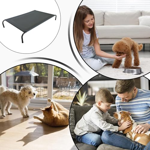 Erhöhtes Haustierbett - Atmungsaktives Mesh Outdoor Hundebett - Waschbare Kühlende Haustier Hängematte Für Welpe Couch Auto Camping Terrasse Erhöhtes Haustierbett - Atmungsaktives Mesh Outdoor Hundebett - Waschbare Kühlende Haustier Hängematte Für Welpe Couch Auto Camping Terrasse von Generisch