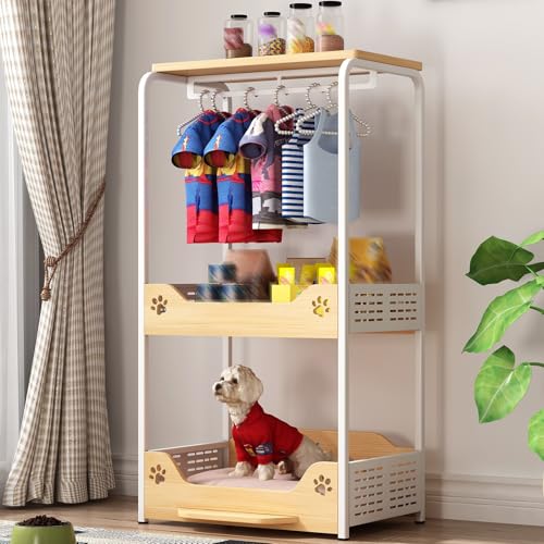 Erhöhtes Haustierbett für Hunde und Katzen, mit weicher, waschbarer Matratze und Kleiderstange, 3-stöckiges Design, für alle Jahreszeiten geeignet Erhöhtes Haustierbett für Hunde und Katzen, mit weicher, waschbarer Matratze und Kleiderstange, 3-stöckiges Design, für alle Jahreszeiten geeignet von Generisch