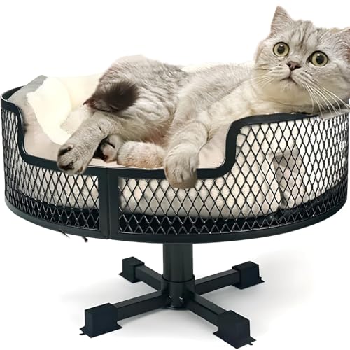 Erhöhtes Katzen-Schreibtischbett, Haustier-Schreibtischbett aus weichem Metall mit Saugfüßen aus Gummi, 40 cm großes Katzennest-Regalbett for Schreibtischkatzen im Haus, trägt bis zu 10 kg, einfache Erhöhtes Katzen-Schreibtischbett, Haustier-Schreibtischbett aus weichem Metall mit Saugfüßen aus Gummi, 40 cm großes Katzennest-Regalbett for Schreibtischkatzen im Haus, trägt bis zu 10 kg, einfache von Generisch