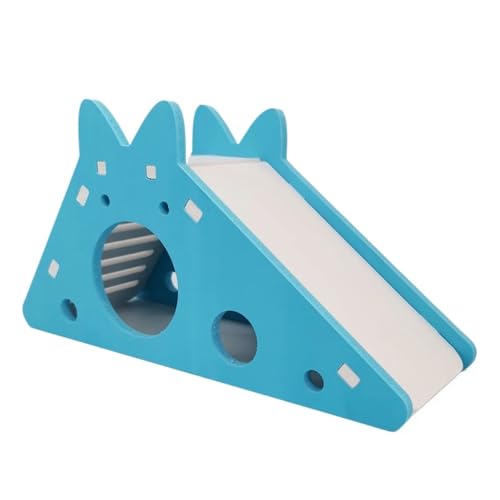 Es gibt ein farbenfrohes Haustierhaus mit Treppen und Rutschen, Eichhörnchen, Rennmäuse, Hamster usw. (Blau B) von Generisch