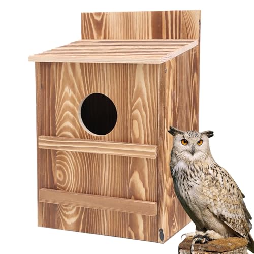 Eulenhaus - Holz Eulenhaus | Vogelhaus | Häuser für draußen | Nistkästen aus Holz für draußen | kreisförmige Öffnung | einfache Montage Großes Vogelhaus für Turmfalken Vogel inkl Eulenhaus - Holz Eulenhaus | Vogelhaus | Häuser für draußen | Nistkästen aus Holz für draußen | kreisförmige Öffnung | einfache Montage Großes Vogelhaus für Turmfalken Vogel inkl von Generisch