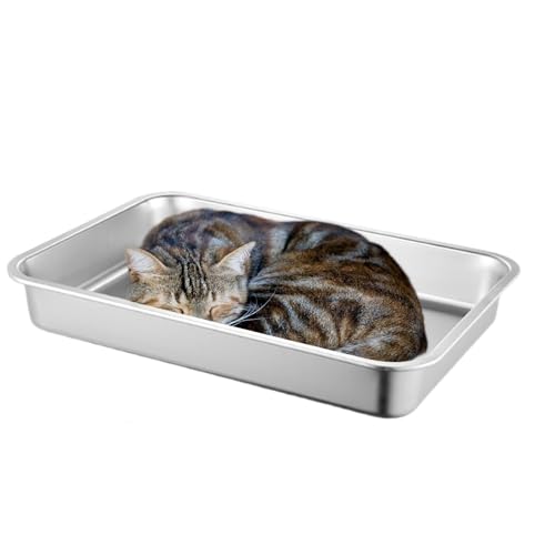Extra Große Katzentoilette, Katzentoilette Metall Katzentoilette, Antihaft Katzenkotbox Spritzwassergeschützt, Edelstahl Große Katzentoilette, Katzenboxen Leicht zu Reinigen Extra Große Katzentoilette, Katzentoilette Metall Katzentoilette, Antihaft Katzenkotbox Spritzwassergeschützt, Edelstahl Große Katzentoilette, Katzenboxen Leicht zu Reinigen von Generisch