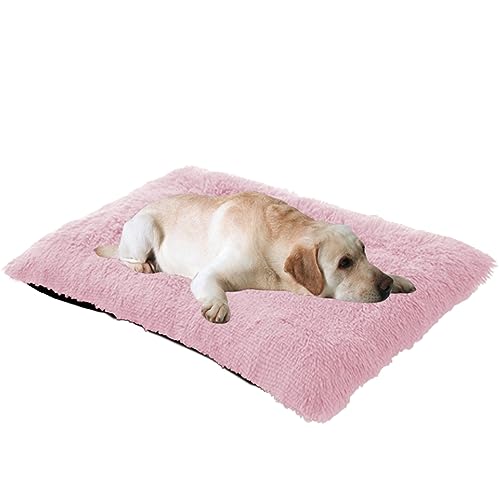 Extra großes Hundebett mit Anti-Angst-Hundekissen, bequemes Haustierkissen für Hunde und Katzen, rutschfeste Unterseite, Hundehütte und Decke, 70 x 50 x 8 cm, Rosa Extra großes Hundebett mit Anti-Angst-Hundekissen, bequemes Haustierkissen für Hunde und Katzen, rutschfeste Unterseite, Hundehütte und Decke, 70 x 50 x 8 cm, Rosa von Generisch