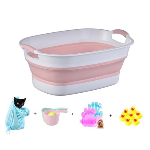 Faltbare Haustier-Badewanne, Haustier-Badewanne, katzenspezifische Badewanne, Katzenbadewanne, kleiner Hunde-Badeeimer, Anti-lauf-Waschbecken, faltbar, D, 7,5 kg Faltbare Haustier-Badewanne, Haustier-Badewanne, katzenspezifische Badewanne, Katzenbadewanne, kleiner Hunde-Badeeimer, Anti-lauf-Waschbecken, faltbar, D, 7,5 kg von Generisch