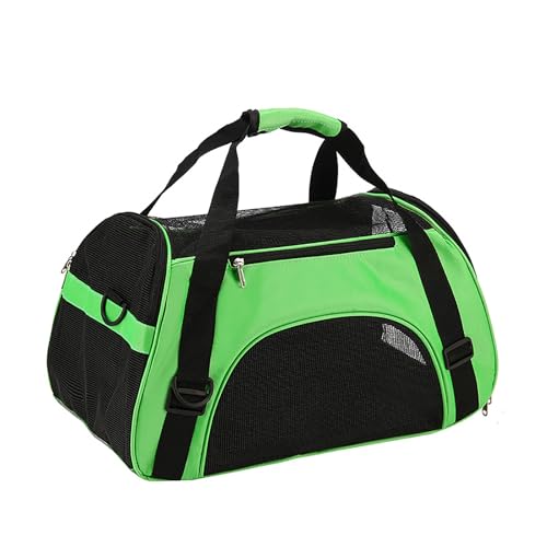 Faltbare Tragetasche, tragbare und faltbare Haustier-Reisetasche mit weichem Innenfutter, geeignet für Katzen, Hunde und Puppen, bequeme und tragbare faltbare Tasche, Grün, L von Generisch