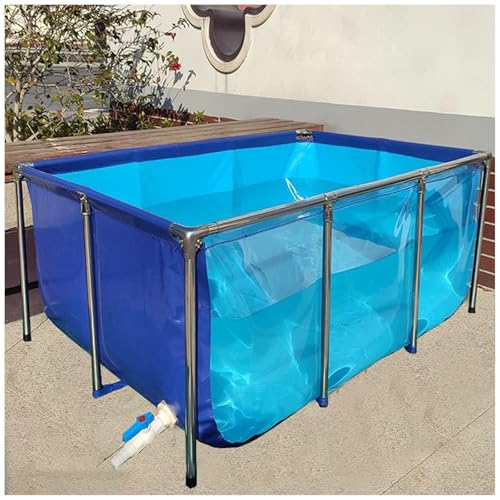 Faltbarer Fischteich Indoor Freistehendes Aquarium Flexible PVC Leinwand mit Stahlrahmen und Sichtfeld für Zucht Faltbarer Fischteich Indoor Freistehendes Aquarium Flexible PVC Leinwand mit Stahlrahmen und Sichtfeld für Zucht von Generisch