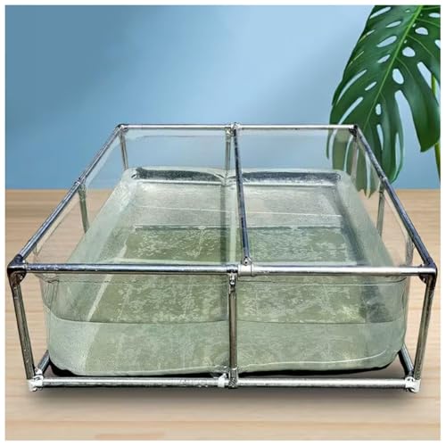 Faltbarer Fischteich mit Stahlrahmen, Flexible PVC-Canvas-Auskleidungen, Indoor Freistehendes Aquarium für Koizucht, Außenteich mit Sichtfeld Faltbarer Fischteich mit Stahlrahmen, Flexible PVC-Canvas-Auskleidungen, Indoor Freistehendes Aquarium für Koizucht, Außenteich mit Sichtfeld von Generisch