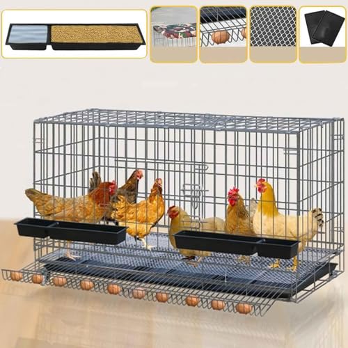 Faltbarer Geflügelkäfig mit Müllschale und Eierfänger, Indoor Outdoor Hühnerstall für Kleintiere, Sicheres Türschloss Laufstall Faltbarer Geflügelkäfig mit Müllschale und Eierfänger, Indoor Outdoor Hühnerstall für Kleintiere, Sicheres Türschloss Laufstall von Generisch