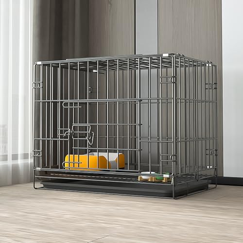 Faltbarer Hundekäfig aus Metalldraht mit abnehmbarem Tablett – Reise Indoor und Outdoor Welpenlaufstall, leicht zu tragen Faltbarer Hundekäfig aus Metalldraht mit abnehmbarem Tablett – Reise Indoor und Outdoor Welpenlaufstall, leicht zu tragen von Generisch