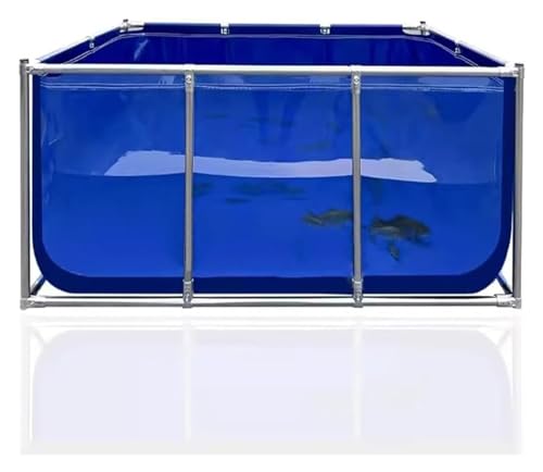 Faltbarer PVC-Wassertank mit Stahlrahmen – Außen-Aquarium-Pool mit transparenter Sichtscheibe und Ablaufventil Faltbarer PVC-Wassertank mit Stahlrahmen – Außen-Aquarium-Pool mit transparenter Sichtscheibe und Ablaufventil von Generisch
