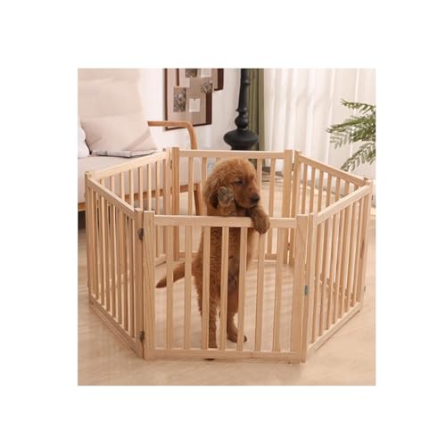 Faltbarer Spielstall aus Holz mit Tür – Freistehende Sicherheitsbarriere für Welpen, ideal für den Innenbereich zu Hause, Türen und Treppen Faltbarer Spielstall aus Holz mit Tür – Freistehende Sicherheitsbarriere für Welpen, ideal für den Innenbereich zu Hause, Türen und Treppen von Generisch