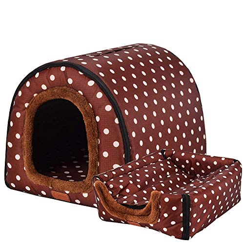 Faltbares 2-in-1-Hundehaus, Katzen-Iglu-Zelt, Nest mit abnehmbarem Kissen, weiche Katzenhöhle, Winter, Sommer, gemütlicher Schlafsack für mittelgroße und extra große Haustiere Faltbares 2-in-1-Hundehaus, Katzen-Iglu-Zelt, Nest mit abnehmbarem Kissen, weiche Katzenhöhle, Winter, Sommer, gemütlicher Schlafsack für mittelgroße und extra große Haustiere von Generisch