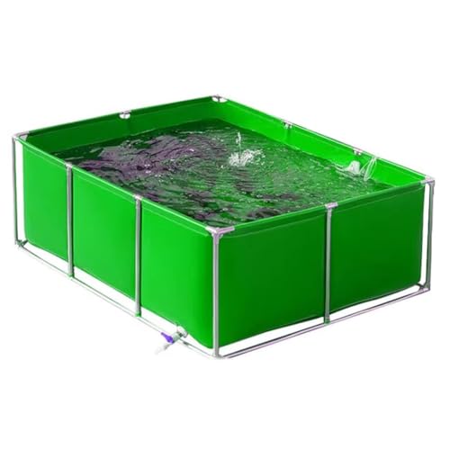 Faltbares Fischteich-Aquarium, robuster Stahlrahmen und Segeltuch für Outdoor-Zucht, Schwimmen und Bewässerung Faltbares Fischteich-Aquarium, robuster Stahlrahmen und Segeltuch für Outdoor-Zucht, Schwimmen und Bewässerung von Generisch