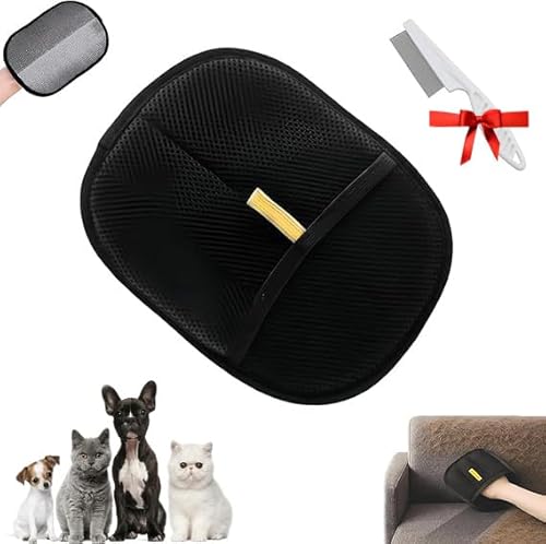 Fell Magnet Handschuh Pet Hair Remover Wiederverwendbar Tierhaarentferner Handschuh, Elektrostatisches Prinzip Fusselbürste Tierhaare, für die Pflege von Haustieren, Sofas und Teppichen (1 PC) von Generisch