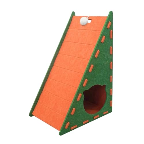 Felt Cat Scratcher, Triangular Vertical Scratching Pad, Non-Shedding, Wear-Resistant Climbing Mat, (15.75x11.81x21.65 inches), Kitten Play, Scratch and Climb Activity Toy von Generisch