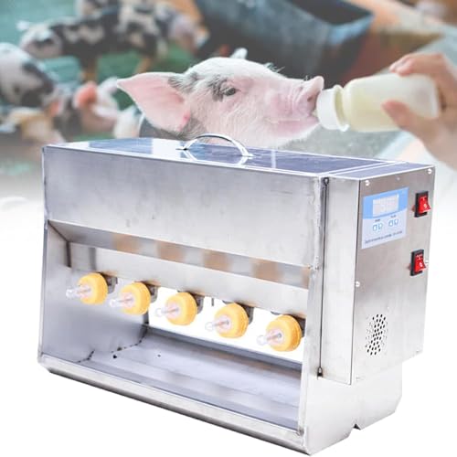 Ferkel-Milch-Futterspender | Ferkel selbsttränke | Ferkel-Stillstation Aus Edelstahl | Mit Sound und intelligenter konstanter Temperatur | Für Mehrere Ferkel (10 Heads) von Generisch