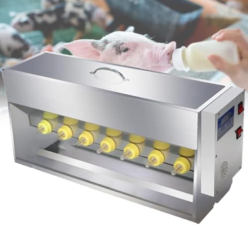 Ferkel-Milch-Futterspender | Ferkel selbsttränke | Ferkel-Stillstation Aus Edelstahl | Mit Sound und intelligenter konstanter Temperatur | Für Mehrere Ferkel (14 Heads) von Generisch