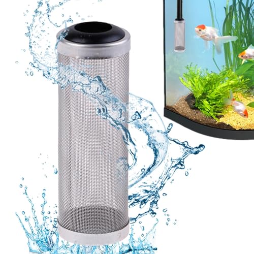 Filterschutznetz – Garnelenfilter aus Edelstahl | Netzfilterschutz | Edelstahl-Ansaugsieb | Filtereinlasssieb aus Edelstahl | Aquarium-Filternetz für Aquarien von Generisch