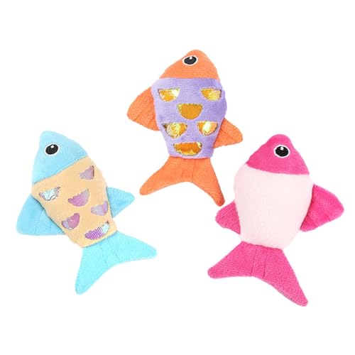 Fisch-Katzenspielzeug | Katzenkauspielzeug aus Plüsch in Fischform, bissfest, niedlich, tragbar, Katzenminze-Spielzeug für die Zahnreinigung, Indoor-Katzen-Übung Fisch-Katzenspielzeug | Katzenkauspielzeug aus Plüsch in Fischform, bissfest, niedlich, tragbar, Katzenminze-Spielzeug für die Zahnreinigung, Indoor-Katzen-Übung von Generisch