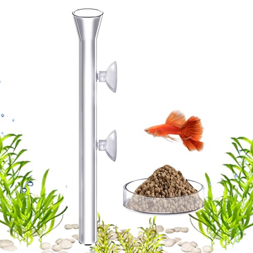 Fischfutterautomat - Aquarium Futterautomat Mit Automatischer Fütterung | Transparenter Acryl Spender Mit Praxissaugnapf Für, Teich & Schildkrötenfütterung von Generisch