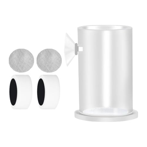 Fish Food Feeder, Transparent Shrimp Feeding Dish 1.18x2.76in, Suction Cup Base with Anti-Drift Ring, Cylindrical Leak Net Design, Aquarium Accessories for Tanks, Precise Feeding von Generisch