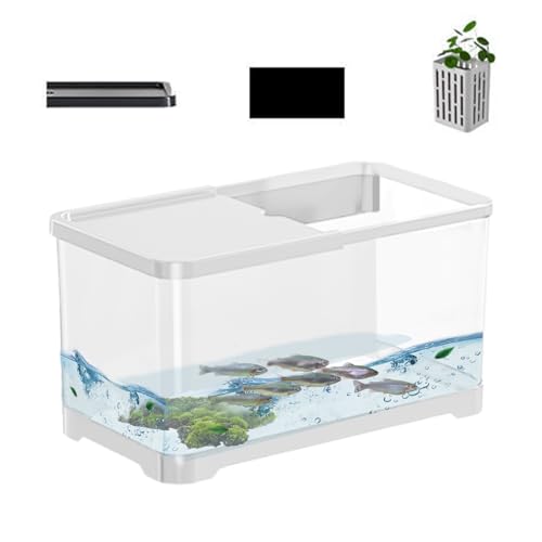 Fish Tank Kit | Tropical Freshwater Led Tanks | Glass Aquarium with Filter System | Adjustable Nano Aquariums Drum for Home Decor, Shrimps, Fish Tank Kit | Tropical Freshwater Led Tanks | Glass Aquarium with Filter System | Adjustable Nano Aquariums Drum for Home Decor, Shrimps, von Generisch