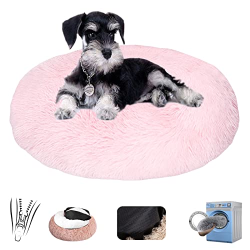 Flauschiges Plüsch-Haustierbett in Donut-Form für verbesserten Schlaf, rund, warmes Welpen-Sofa mit rutschfester Unterseite, abnehmbar und beruhigend, Hellrosa, Größe XL Ø 203 cm / 78,7 cm Flauschiges Plüsch-Haustierbett in Donut-Form für verbesserten Schlaf, rund, warmes Welpen-Sofa mit rutschfester Unterseite, abnehmbar und beruhigend, Hellrosa, Größe XL Ø 203 cm / 78,7 cm von Generisch
