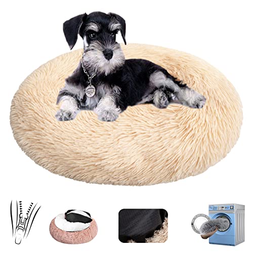 Flauschiges Plüsch-Haustierbett in Donut-Form für verbesserten Schlaf, rund, warmes Welpen-Sofa mit rutschfester Unterseite, abnehmbar und beruhigend, für Haustiere, Hunde, Katzen, Aprikose, 119,4 cm Flauschiges Plüsch-Haustierbett in Donut-Form für verbesserten Schlaf, rund, warmes Welpen-Sofa mit rutschfester Unterseite, abnehmbar und beruhigend, für Haustiere, Hunde, Katzen, Aprikose, 119,4 cm von Generisch